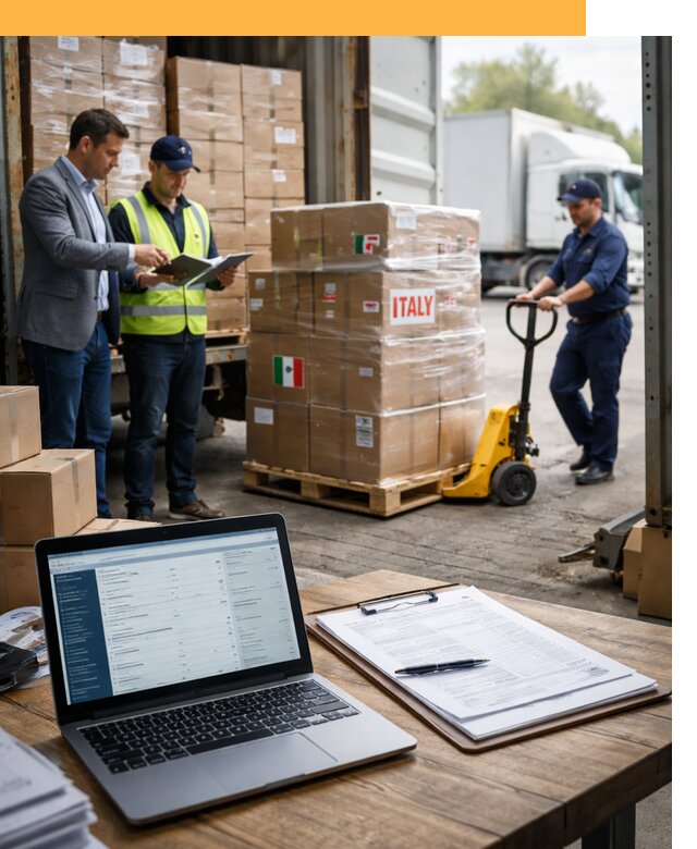 Доставка грузов из Италии: морские и авиаперевозки от 18328